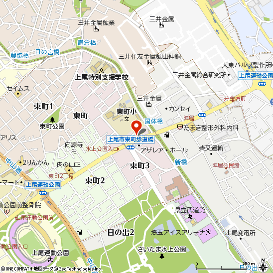 武内タイヤセンター 上尾店付近の地図